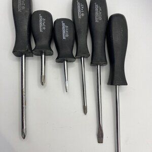 6-Piece Pittsburgh Screwdriver Set With Black Handles & Chrome Shafts
